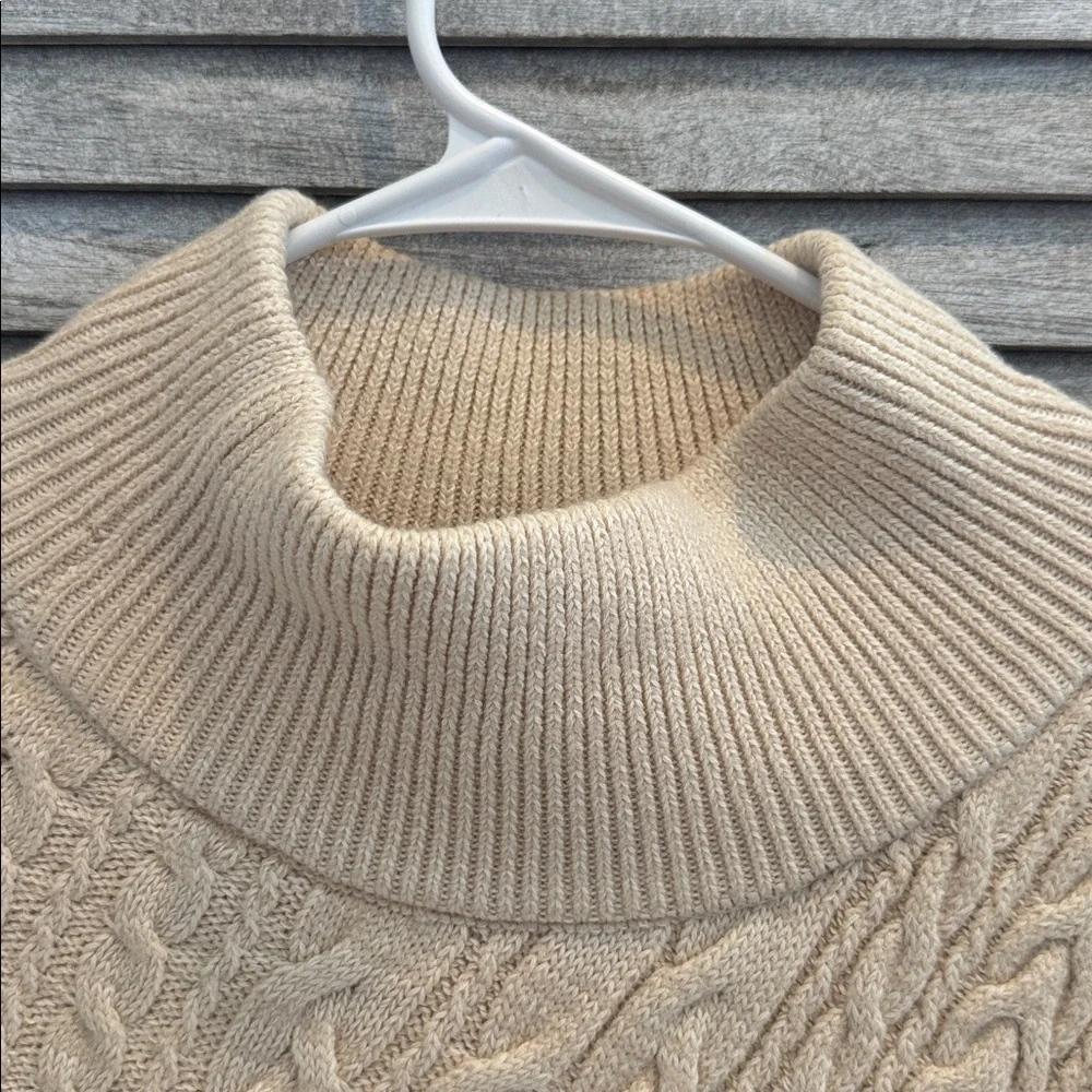 237. Express Cream Cable Knit Turtleneck Sweater NWT